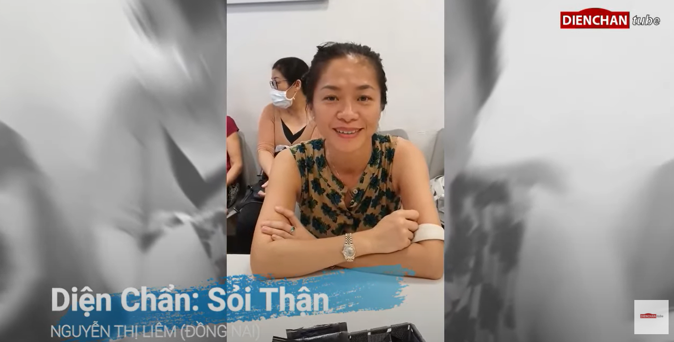 Sỏi thận 8 mm thành nốt vôi sau 3 tuần làm Diện Chẩn (phương pháp Tô màu - 8T)